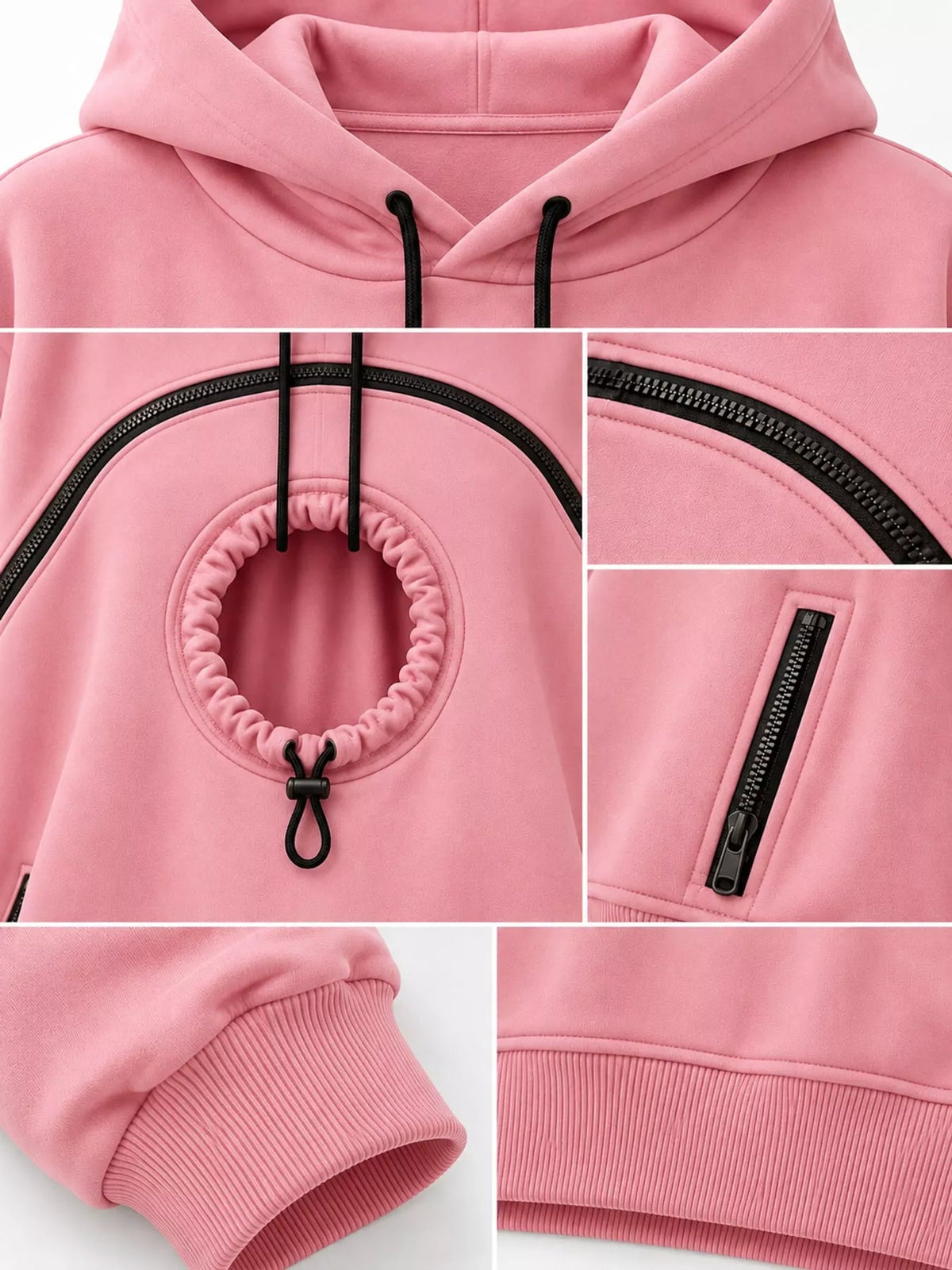 Full Size Pet Carrier Kangaroo Pouch Hoodie Plus Size - Bitsy Gypsy Boutique