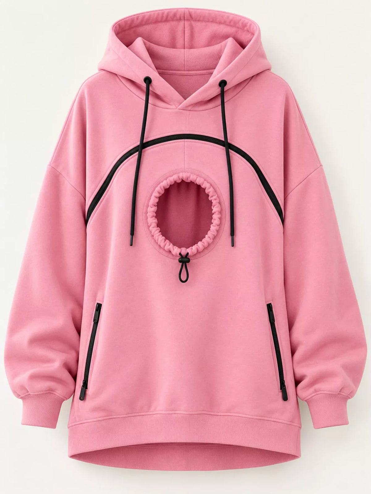 Full Size Pet Carrier Kangaroo Pouch Hoodie Plus Size - Bitsy Gypsy Boutique