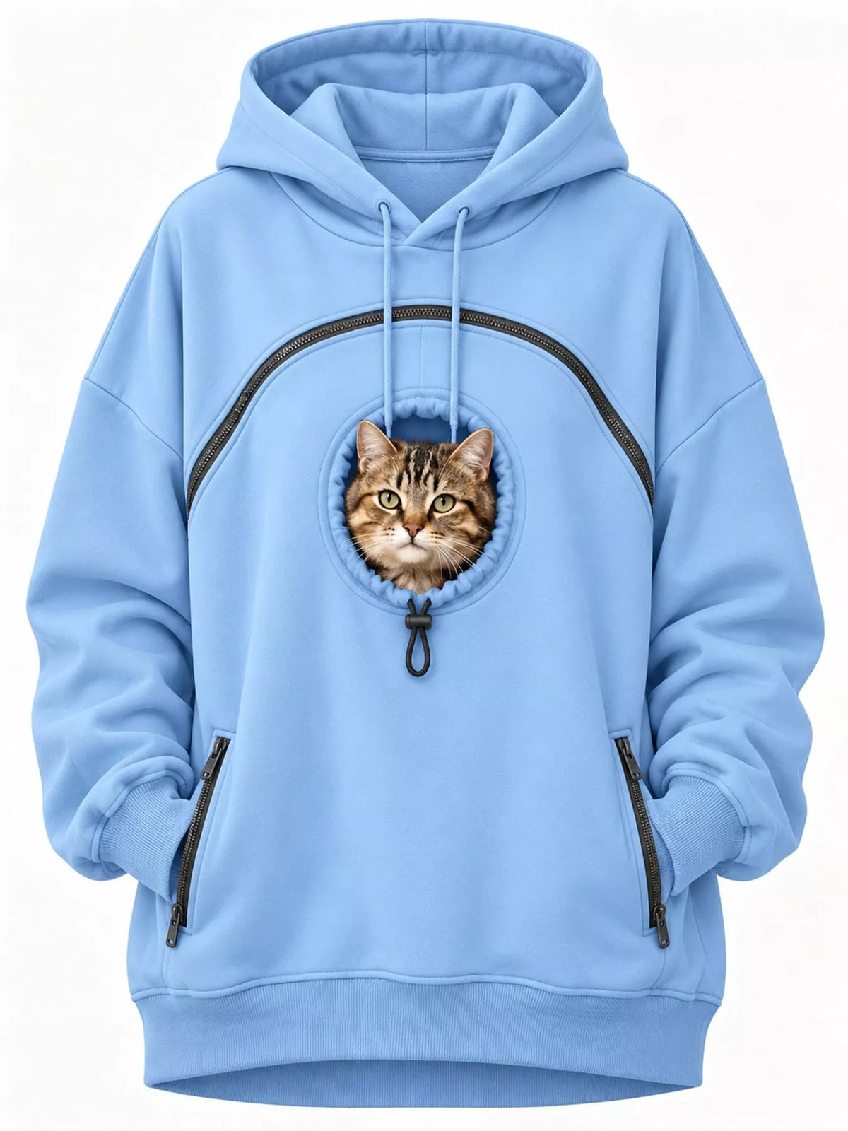 Full Size Pet Carrier Kangaroo Pouch Hoodie Plus Size - Bitsy Gypsy Boutique