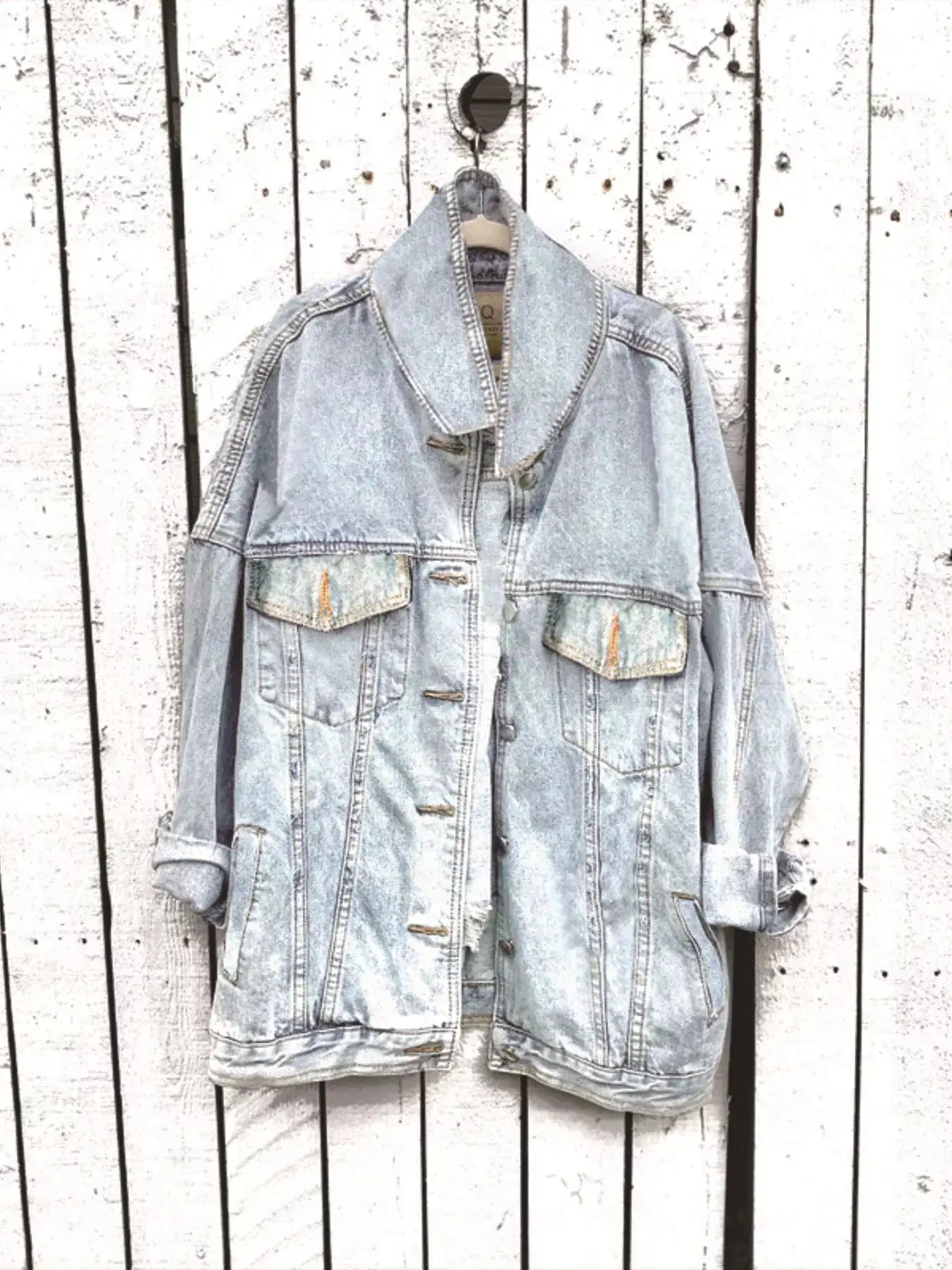 Full Size Skull Graphic Button Up Denim Jacket Plus Size - Bitsy Gypsy Boutique