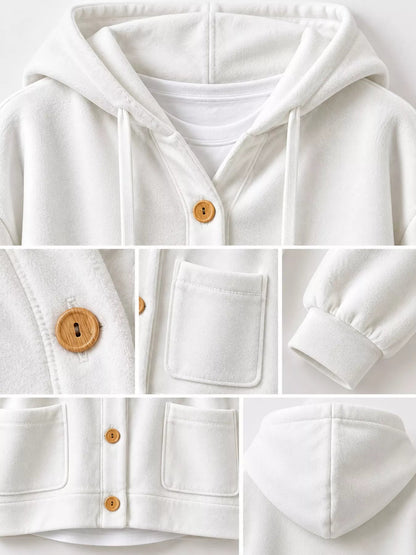Full Size Velvet Dropped Shoulder Hoodie Plus Size - Bitsy Gypsy Boutique