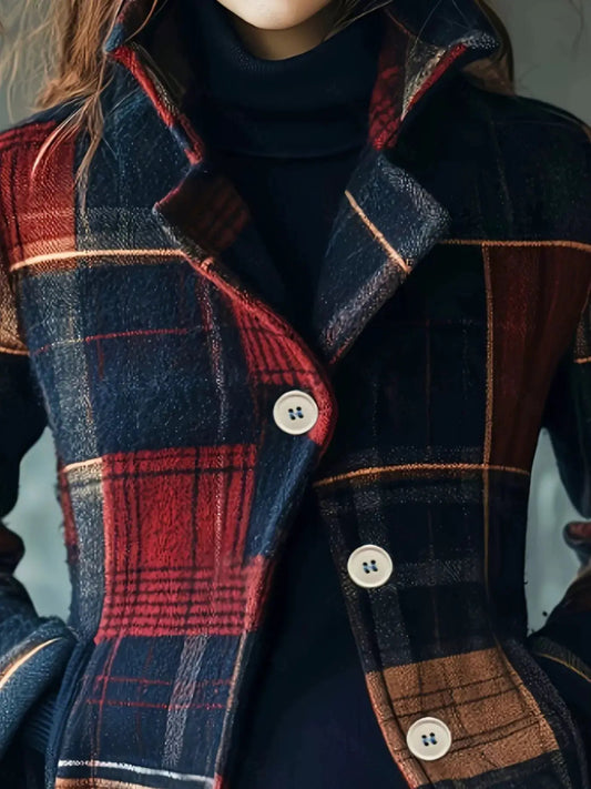 Full Size Vintage Plaid Button Up Outerwear Plus Size - Bitsy Gypsy Boutique