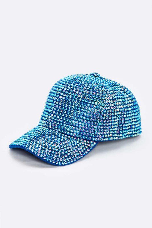 Full Stone Iconic Blue AB Cap - Bitsy Gypsy Boutique