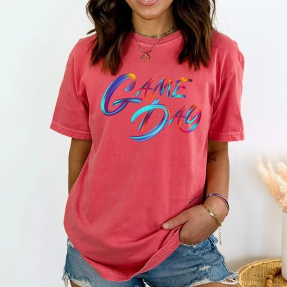 Game Day Comfort Color graphic t-shirt, Neon - Bitsy Gypsy Boutique