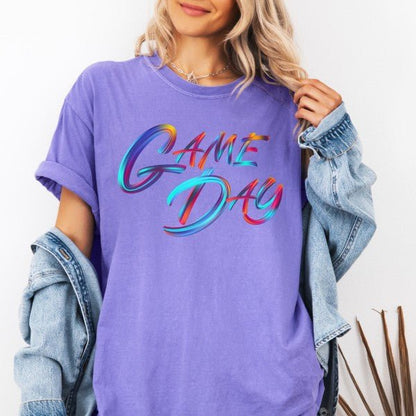 Game Day Comfort Color graphic t-shirt, Neon - Bitsy Gypsy Boutique