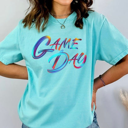 Game Day Comfort Color graphic t-shirt, Neon - Bitsy Gypsy Boutique