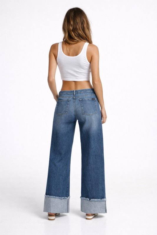 Gary Low Rise Cuffed Jean in Light Wash - Bitsy Gypsy Boutique
