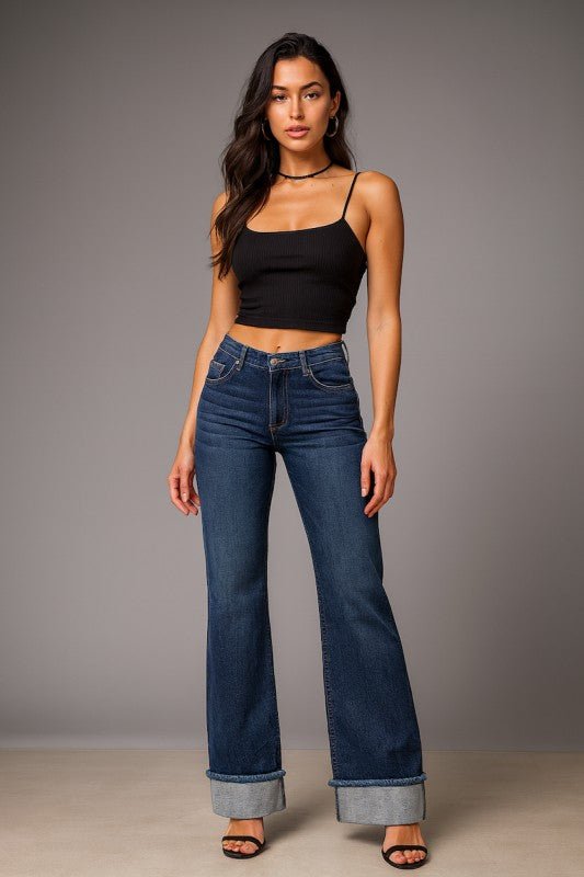 Gary Low Rise Cuffed Jean - Monterey Wash - Bitsy Gypsy Boutique