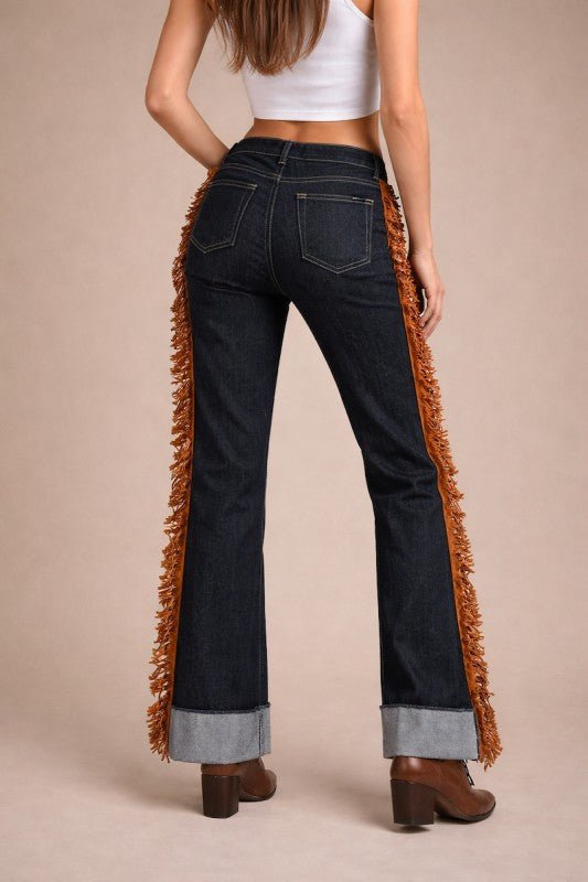 Gary Low Rise Fringe Jean - Bitsy Gypsy Boutique