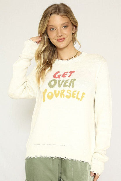 Get over yourself sweater - Bitsy Gypsy Boutique