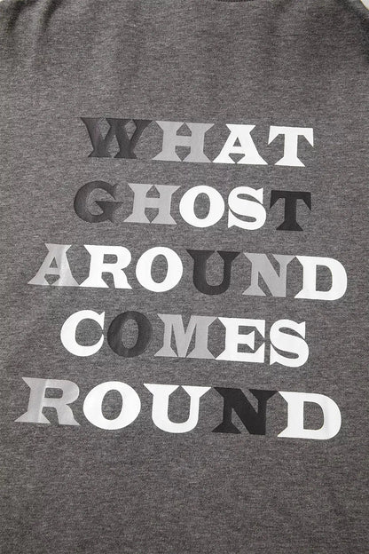 Ghost Print Mineral Wash Long Sleeve Hoodie - Bitsy Gypsy Boutique
