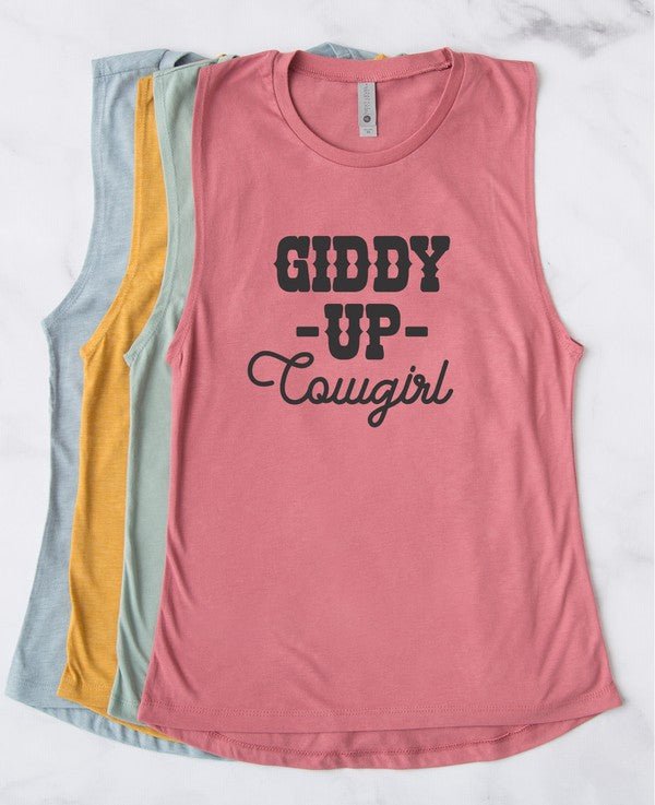 Giddy Up Cowgirl Graphic Tank - Bitsy Gypsy Boutique