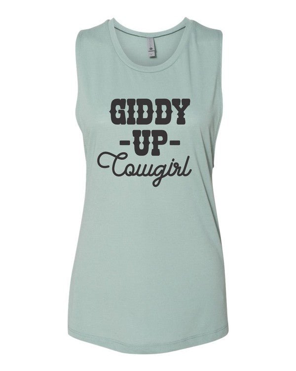 Giddy Up Cowgirl Graphic Tank - Bitsy Gypsy Boutique