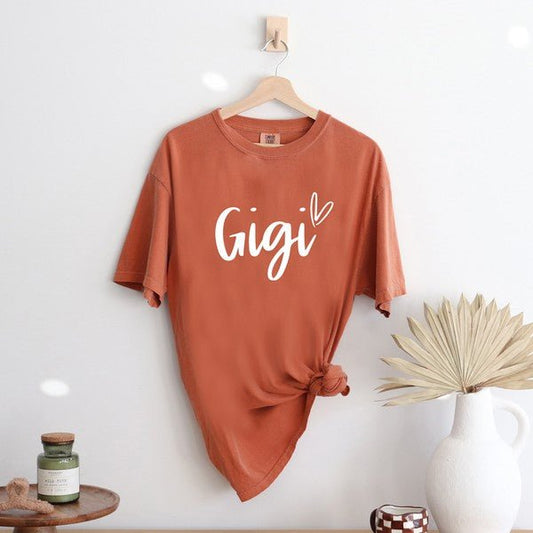 Gigi Heart Garment Dyed Tee - Bitsy Gypsy Boutique