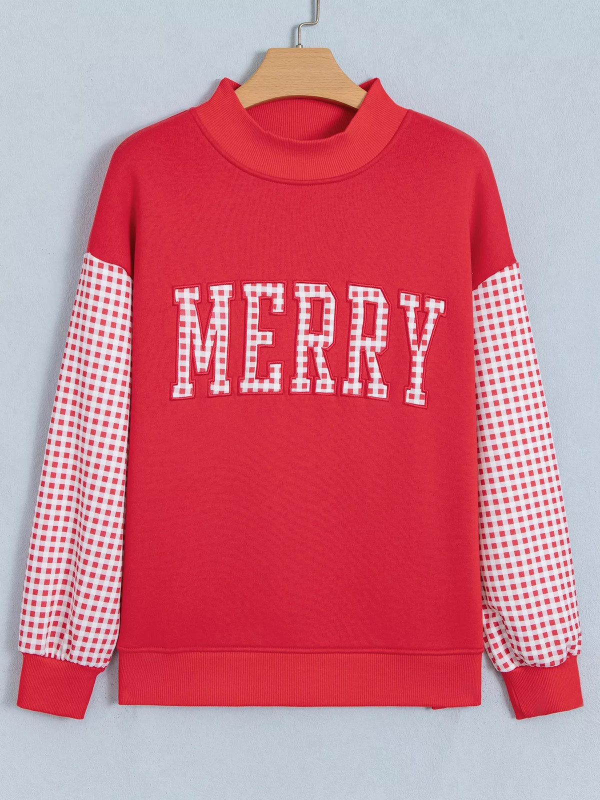 Gingham Plaid Oversized Pullover Sweatshirt - Bitsy Gypsy Boutique