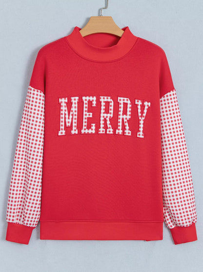Gingham Plaid Oversized Pullover Sweatshirt - Bitsy Gypsy Boutique