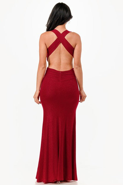 Glitter Criss Cross Back Dress - Bitsy Gypsy Boutique