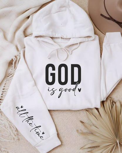 God is Good all the time Graphic Hoodie Sweatshirt - Bitsy Gypsy Boutique