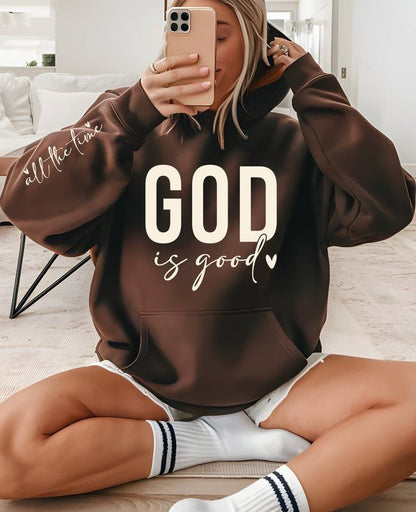 God is Good all the time Graphic Hoodie Sweatshirt - Bitsy Gypsy Boutique