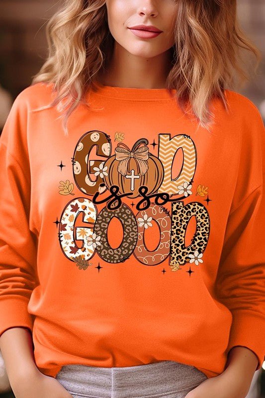 God is So Good Autumn Graphic Fleece Sweatshirts - Bitsy Gypsy Boutique