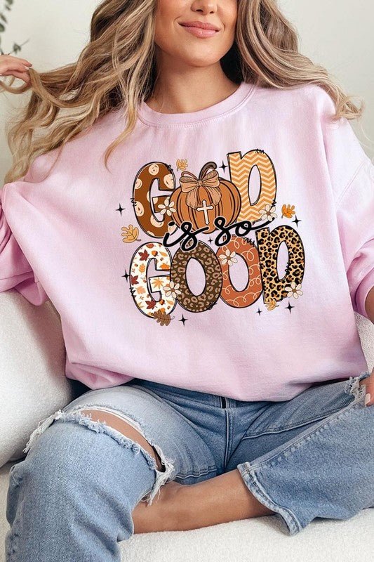 God is So Good Autumn Graphic Fleece Sweatshirts - Bitsy Gypsy Boutique