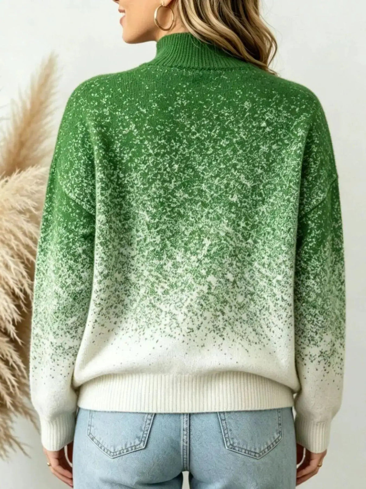 Gradient Turtleneck Long Sleeve Sweater - Bitsy Gypsy Boutique