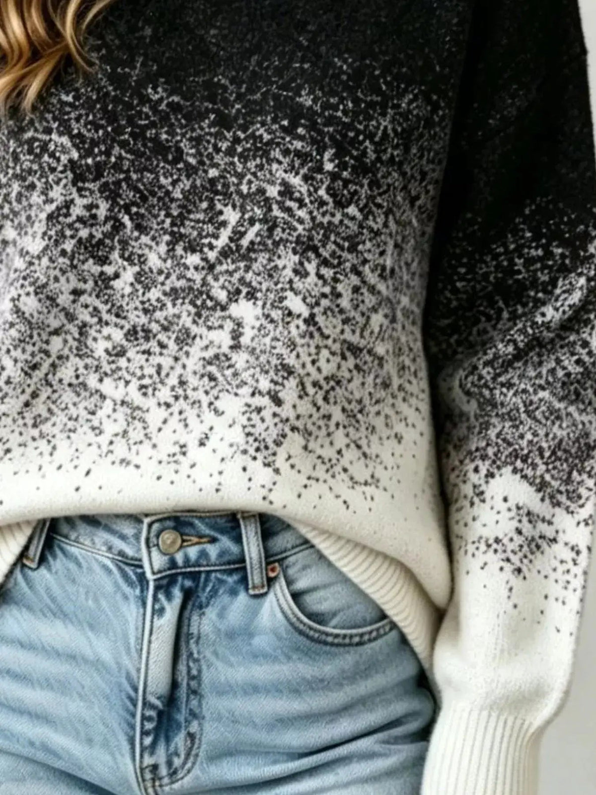Gradient Turtleneck Long Sleeve Sweater - Bitsy Gypsy Boutique
