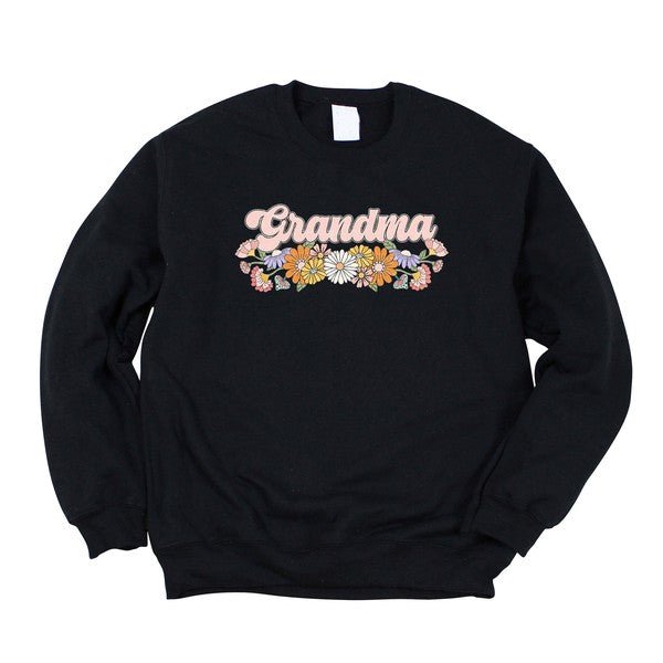 Grandma Flowers Grunge Graphic Sweatshirt - Bitsy Gypsy Boutique