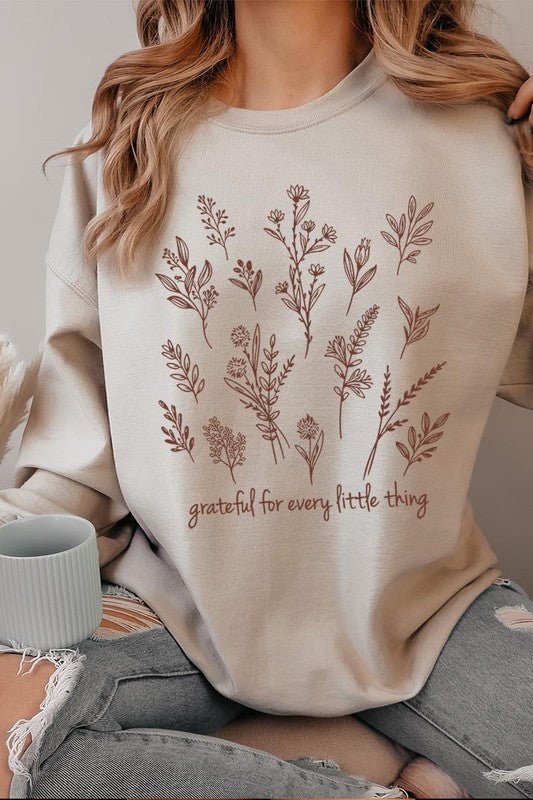 Grateful For Every Little Thing Sweatshirts - Bitsy Gypsy Boutique