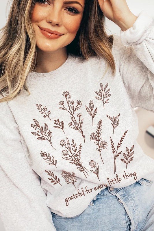 Grateful For Every Little Thing Sweatshirts - Bitsy Gypsy Boutique