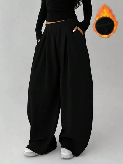 Grey Elastic Waist Wide Leg Sweatpants - Bitsy Gypsy Boutique