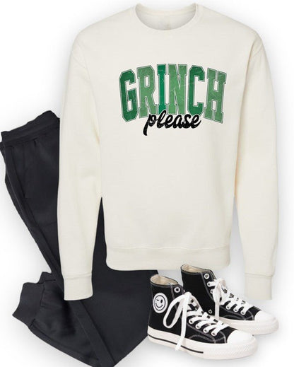 Grinch Please Graphic Sweatshirt - Bitsy Gypsy Boutique