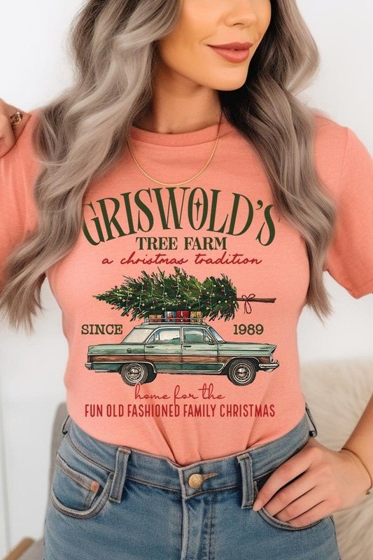 Griswold Christmas Tree Farm Graphic Tee - Bitsy Gypsy Boutique