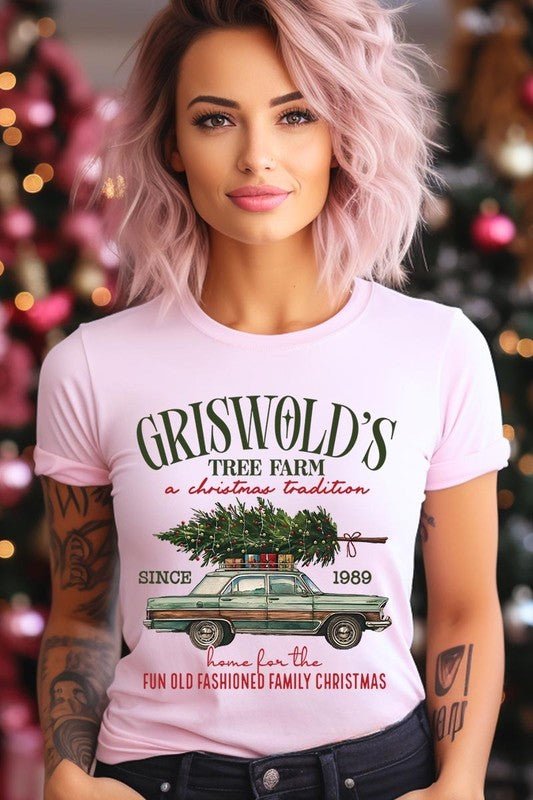 Griswold Christmas Tree Farm Graphic Tee - Bitsy Gypsy Boutique