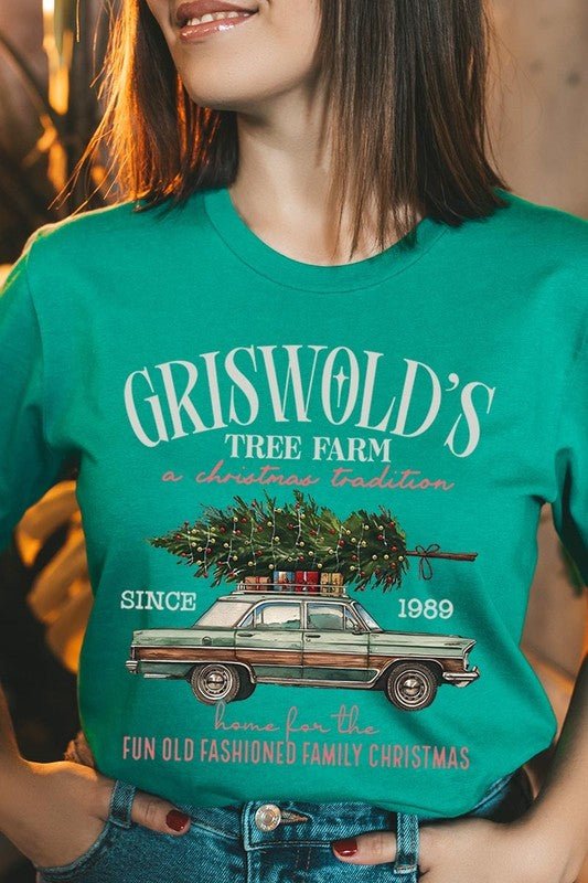 Griswold Christmas Tree Farm Graphic Tee - Bitsy Gypsy Boutique