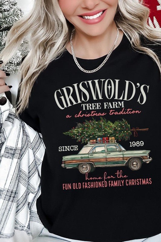 Griswold Christmas Tree Farm Graphic Tee - Bitsy Gypsy Boutique