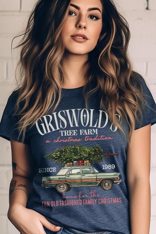 Griswold Christmas Tree Farm Graphic Tee - Bitsy Gypsy Boutique