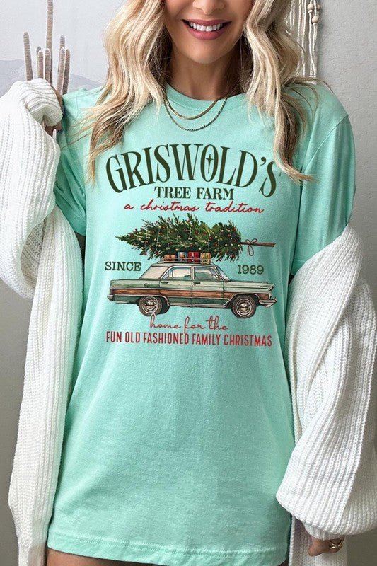 Griswold Christmas Tree Farm Graphic Tee - Bitsy Gypsy Boutique