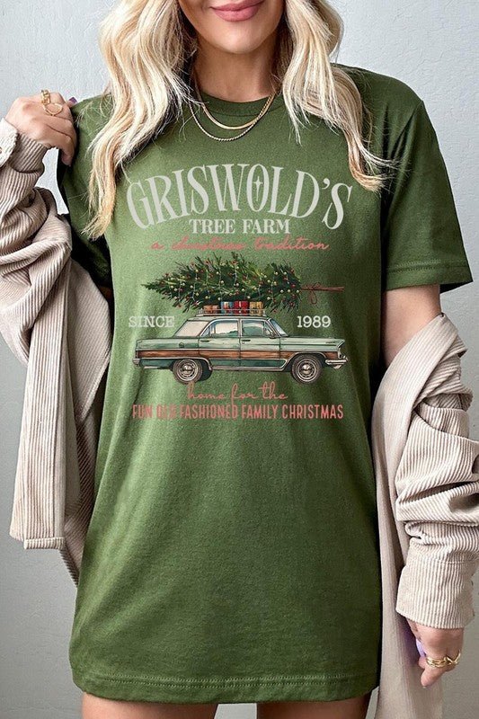 Griswold Christmas Tree Farm Graphic Tee - Bitsy Gypsy Boutique