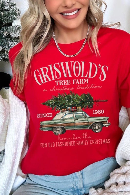 Griswold Christmas Tree Farm Graphic Tee - Bitsy Gypsy Boutique