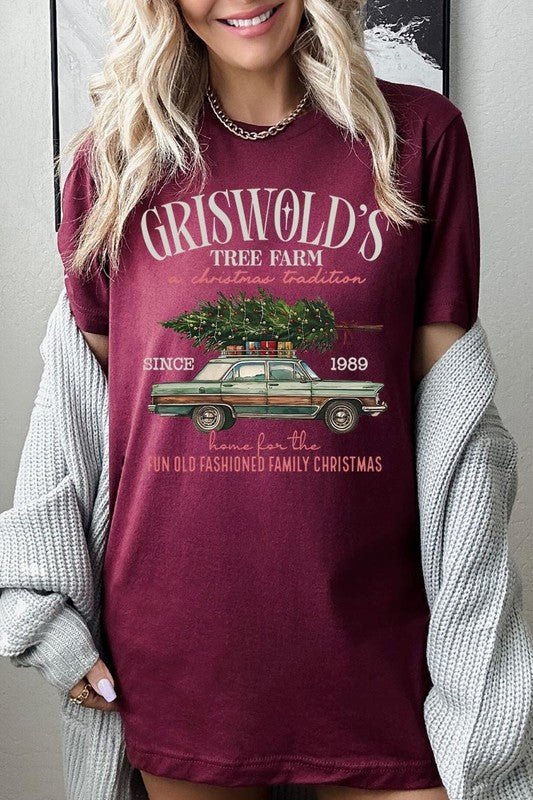 Griswold Christmas Tree Farm Graphic Tee - Bitsy Gypsy Boutique