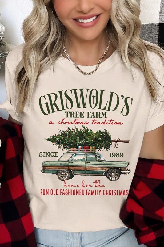 Griswold Christmas Tree Farm Graphic Tee - Bitsy Gypsy Boutique