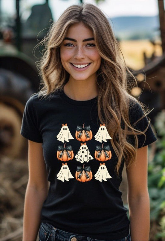 Halloween Ghost Coquette Bella Canvas Graphic Tee - Bitsy Gypsy Boutique