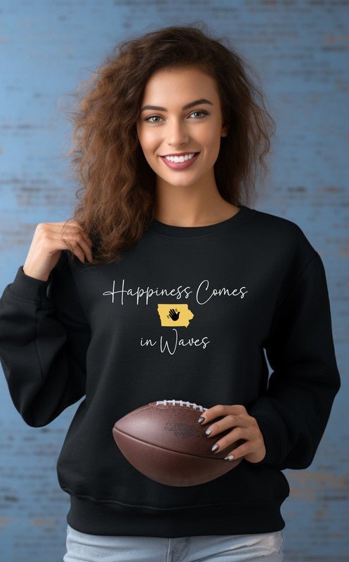 Happiness Comes in Waves Cozy Sweatshirt - Bitsy Gypsy Boutique