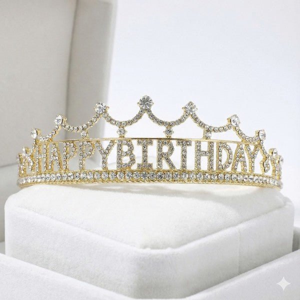 HAPPY BIRTHDAY Bling Rhinestone Tiara - Bitsy Gypsy Boutique
