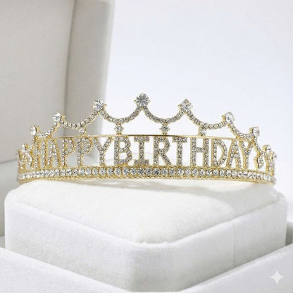 HAPPY BIRTHDAY Bling Rhinestone Tiara - Bitsy Gypsy Boutique