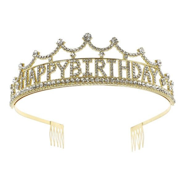 HAPPY BIRTHDAY Bling Rhinestone Tiara - Bitsy Gypsy Boutique