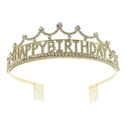 HAPPY BIRTHDAY Bling Rhinestone Tiara - Bitsy Gypsy Boutique