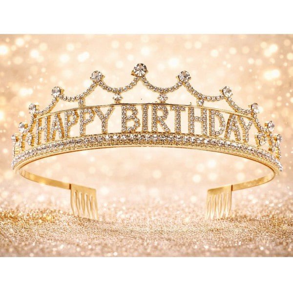 HAPPY BIRTHDAY Bling Rhinestone Tiara - Bitsy Gypsy Boutique