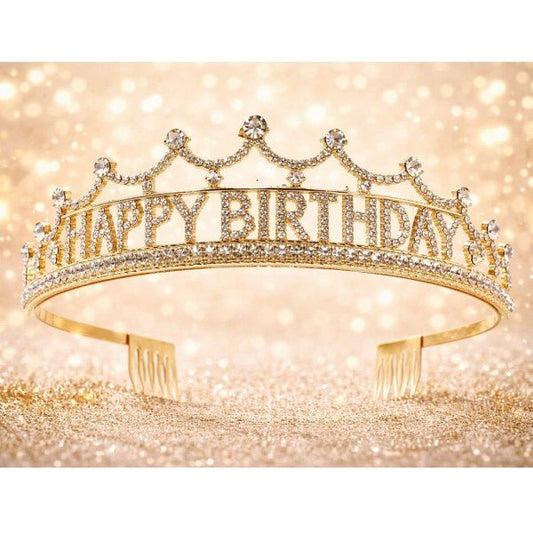 HAPPY BIRTHDAY Bling Rhinestone Tiara - Bitsy Gypsy Boutique
